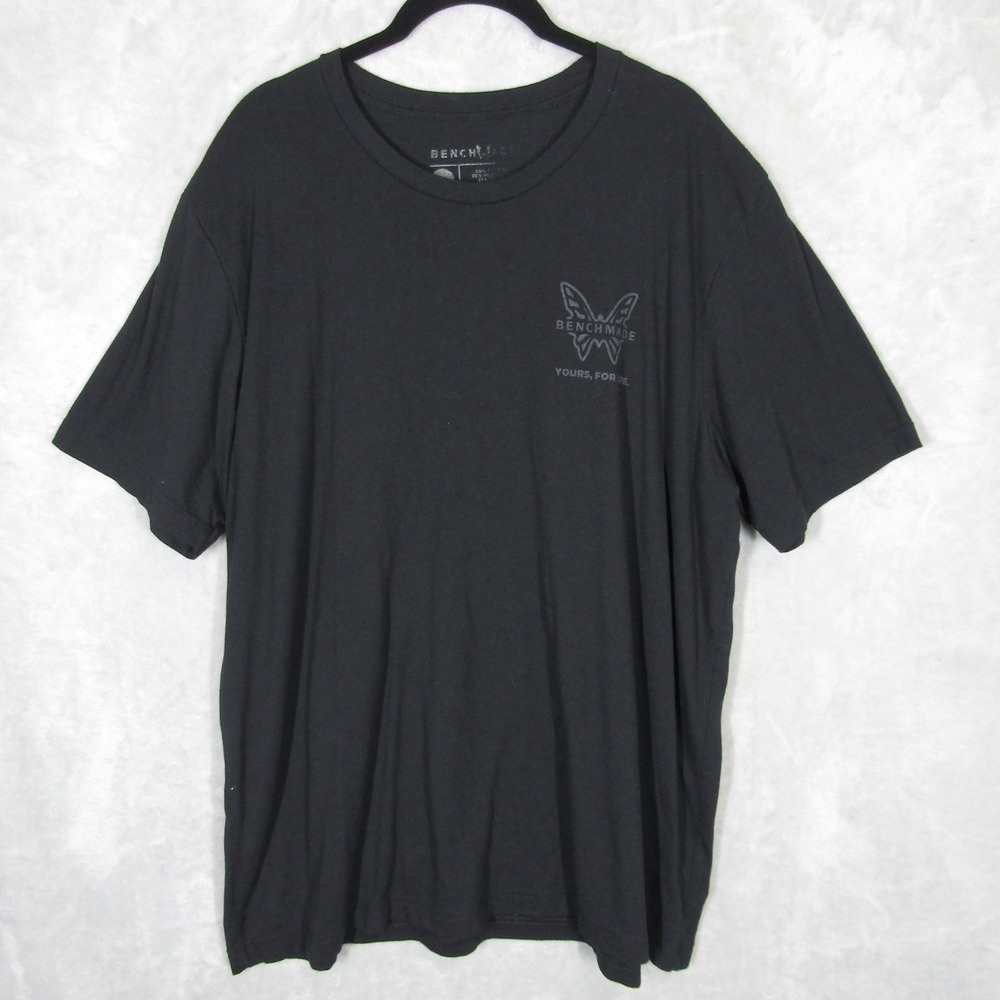 Benchmade Knife Co Black Butterfly Logo Graphic T-Shirt Mens 2XL Yours For Life